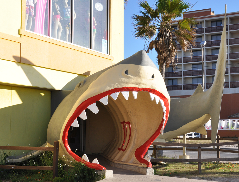 South Padre Island, TX - Walk into Mouth of Giant Shark