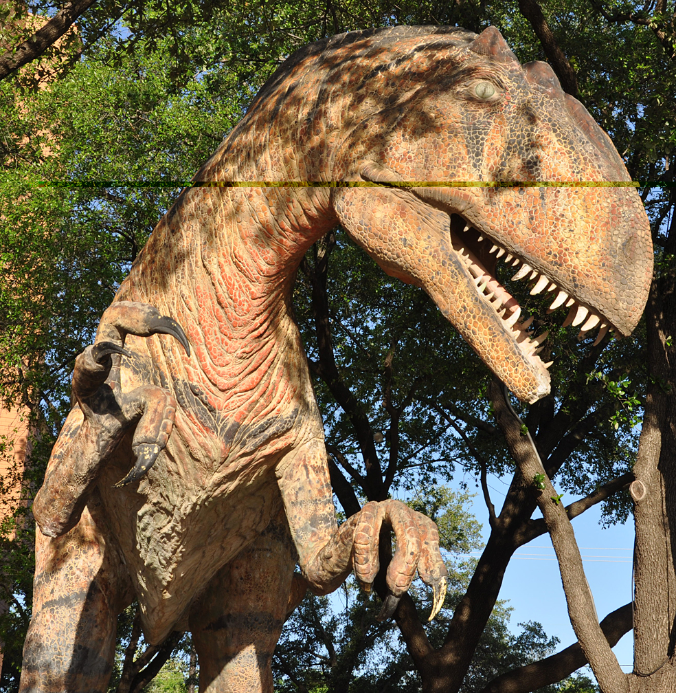 dinosaur statue park