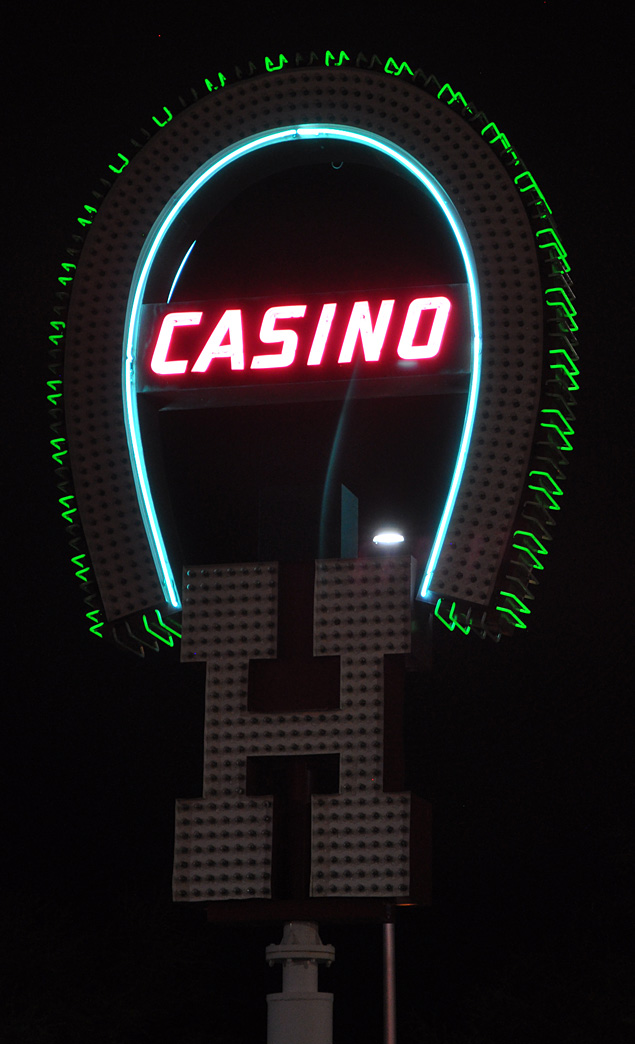 Neon sign at the Horseshoe Casino, Las Vegas, Nevada - LOC's