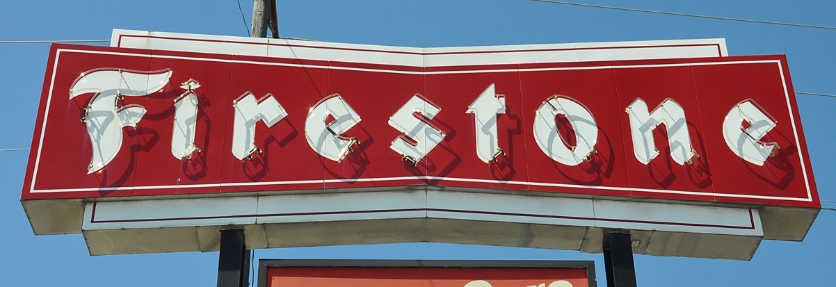 Vintage Firestone Tire Tyre Sign Board Porcelain Enamel By